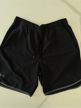 Under Armour Black Men's Athletic Training Shorts with Reflective Trim